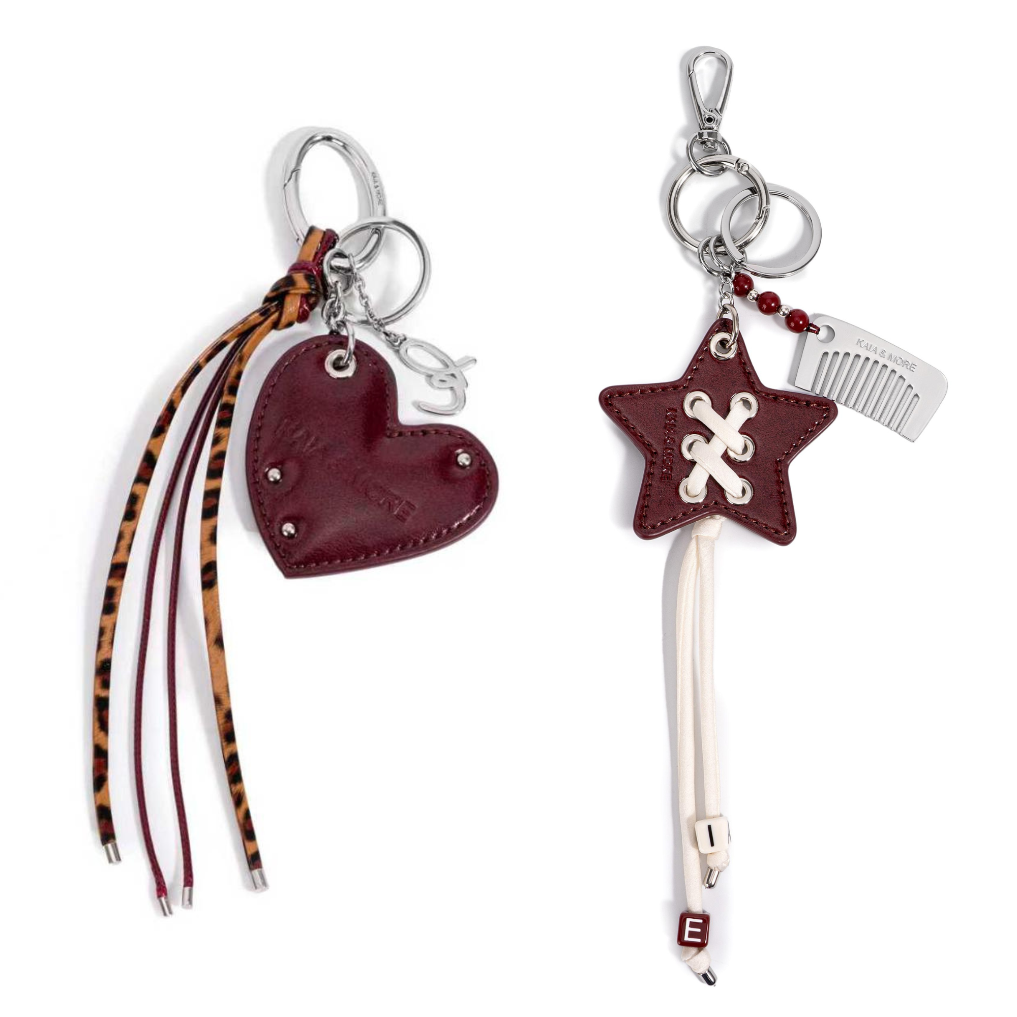 frazzled hair duo (flower charm + heart charm)