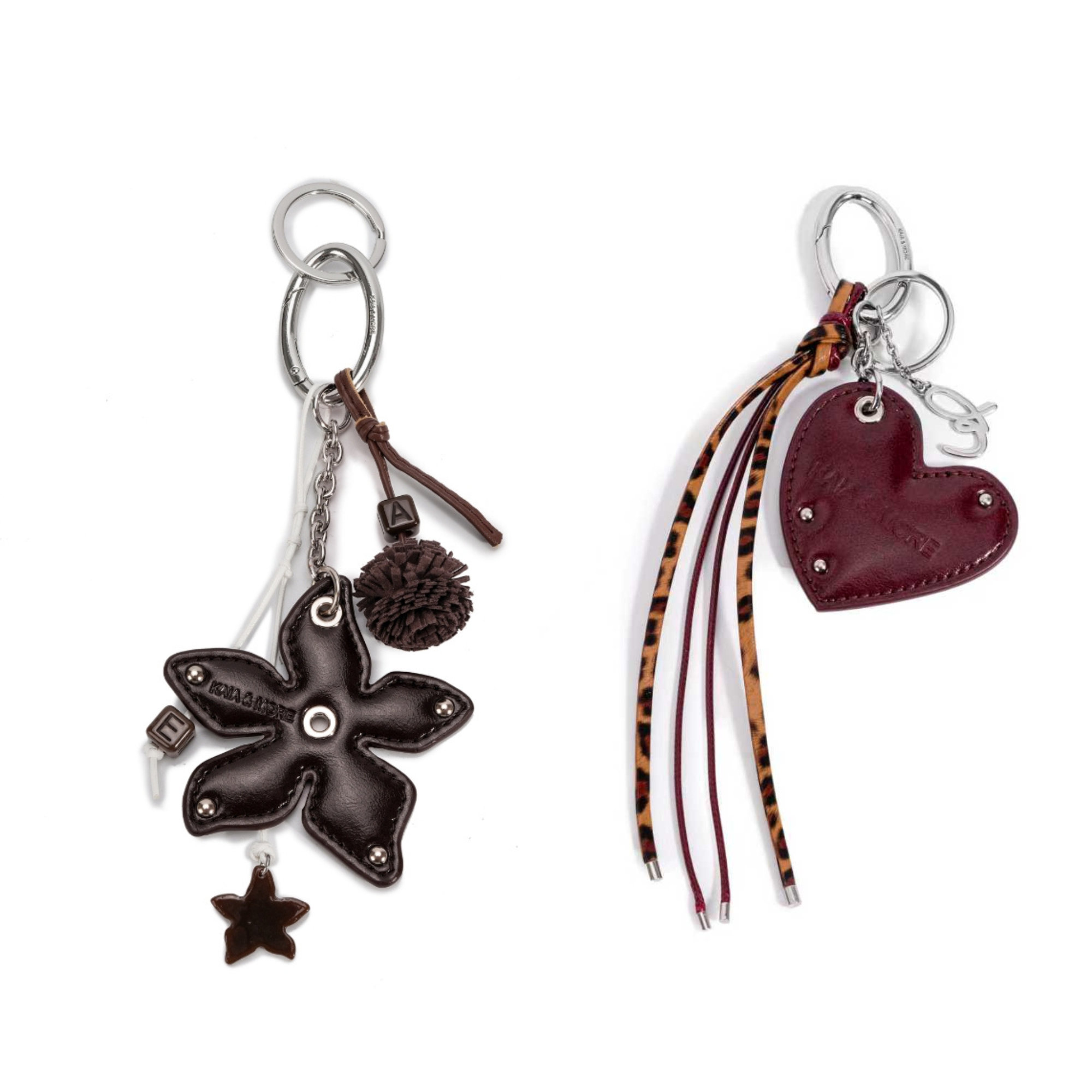 whimsical duo (the flower charm + the heart charm)