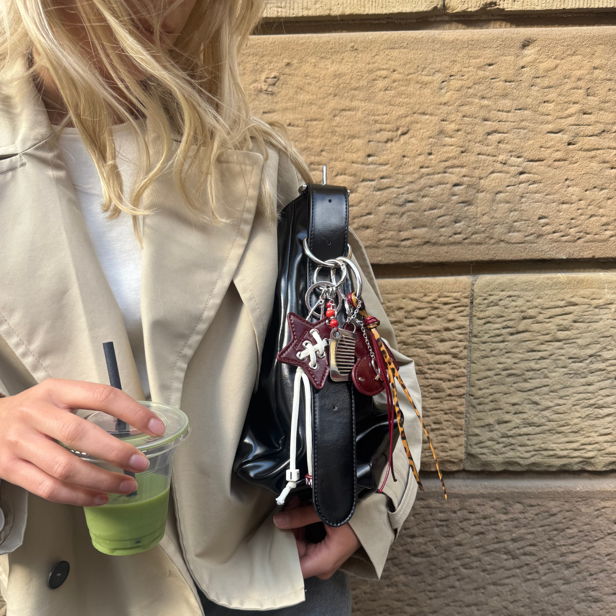 frazzled hair duo (flower charm + heart charm)